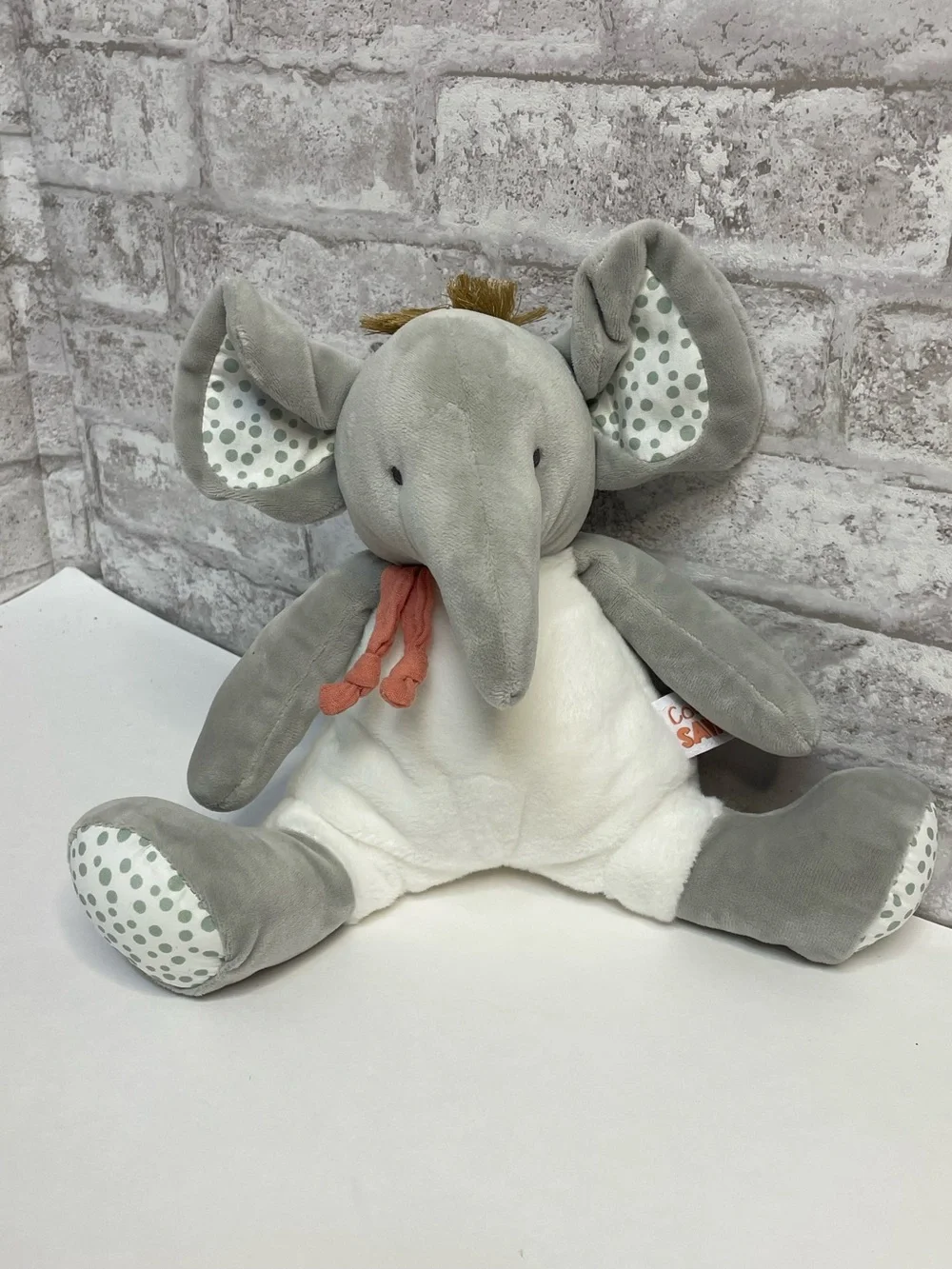 DouDou Et Compagnie Paris Couleurs Savane Plush Elephant Lovey Baby Toy 11